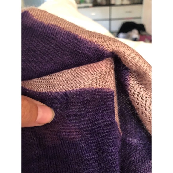 Loft two-toned purple striped sweater - Picture 2 of 5